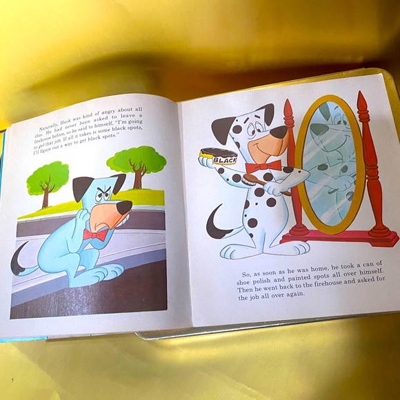 HUCKLEBERRY HOUND VTG 60s AT THE FIREHOUSE PETER PAN VINYL RECORD & STORYBOOK 7” - Picture 6 of 16